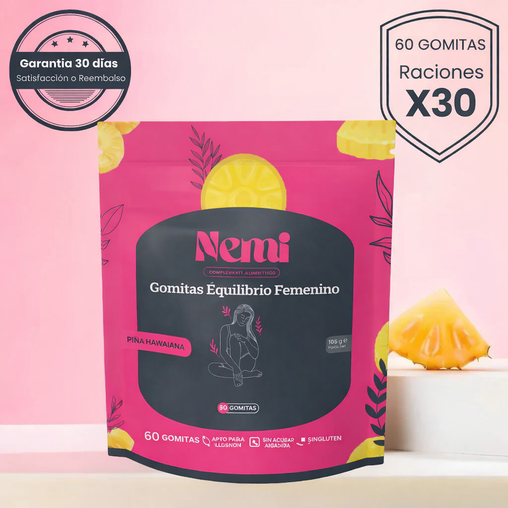 Gomitas Equilibrio Femenino – Piña 🍍60 gomitas 