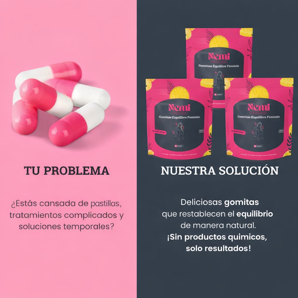 Gomitas Equilibrio Femenino – Piña 🍍60 gomitas 